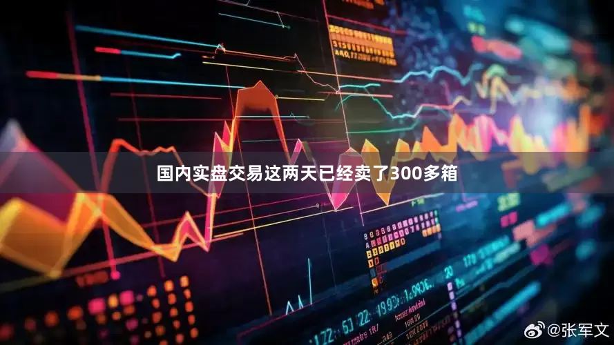 国内实盘交易这两天已经卖了300多箱