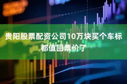 贵阳股票配资公司10万块买个车标都值回票价了